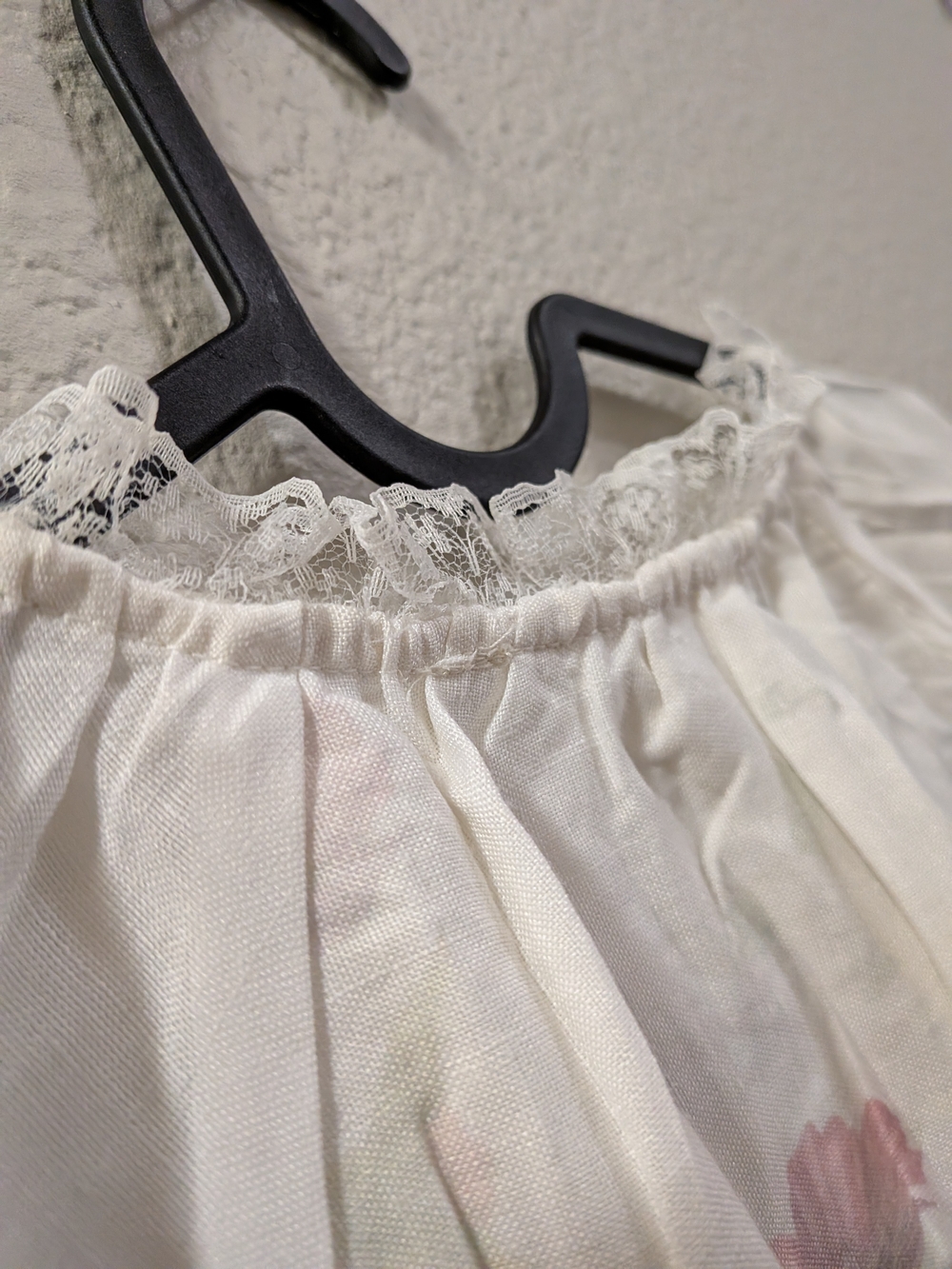 LetMeBe by Anthropolgie XS White Floral V-Neck Button Lace Trim Midi Dress - Picture 15 of 16